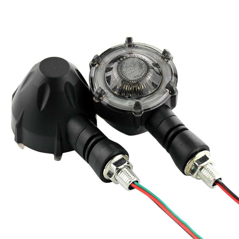 2Pcs Motorcycle Signal Light Modified Led Two-Color Streamer Turn Signal Indicator Light Daytime Run