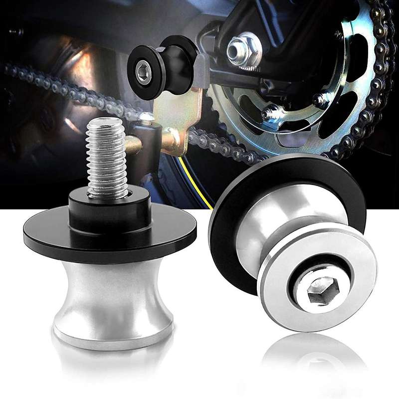 2PCS Motorcycle Swing Arm M6 Slider Spool Stand Screw Bolt for YZF-R3 15-19 YZF-R1 98-17 YZF-R6 1999