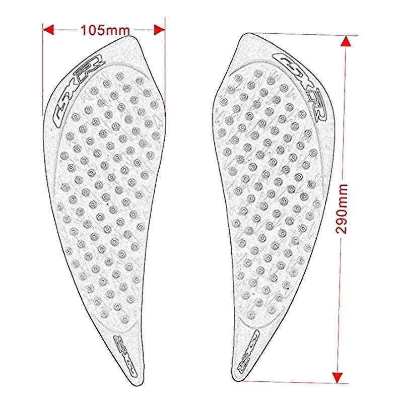 2Pcs Motorcycle Tank Pad Side Gas Protector Anti-Slip for GSXR1000 2009-2015