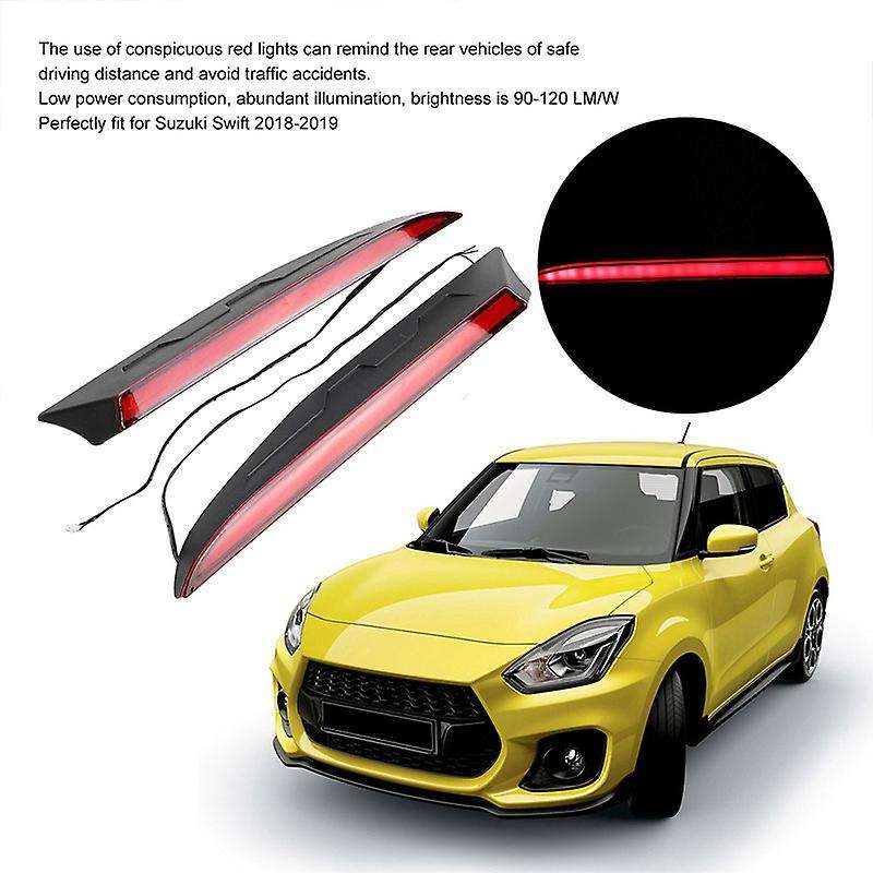 2PCS Multi-Functions LED Rear Fog Lamp Pillar Light Bumper Light Warning Brake Light Decoration for
