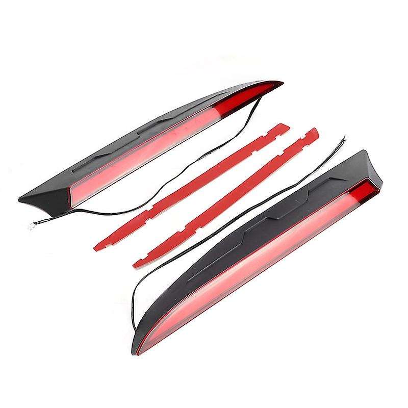 2PCS Multi-Functions LED Rear Fog Lamp Pillar Light Bumper Light Warning Brake Light Decoration for