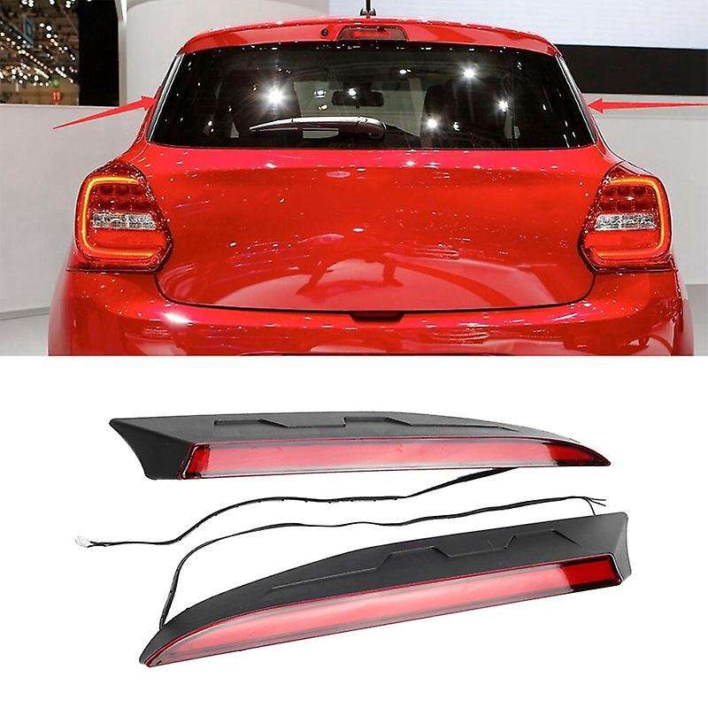 2PCS Multi-Functions LED Rear Fog Lamp Pillar Light Bumper Light Warning Brake Light Decoration for