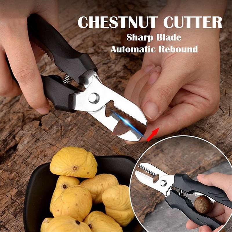 2Pcs Multifunctional Chestnuts Scissors Manual Peeler Chestnut Cutter Peeler Tool Chestnut Peeling