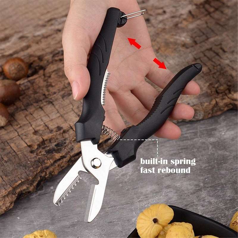 2Pcs Multifunctional Chestnuts Scissors Manual Peeler Chestnut Cutter Peeler Tool Chestnut Peeling