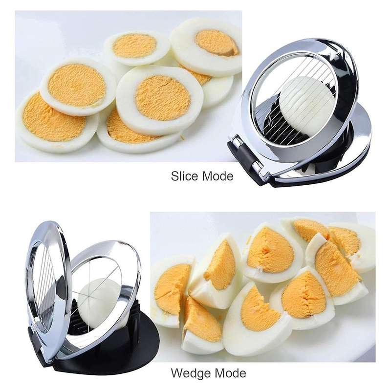 2pcs Multi Function Stainless Steel Egg Slicer for Hard Boiled Eggs Dishwasher Safe Heavy Duty Egg