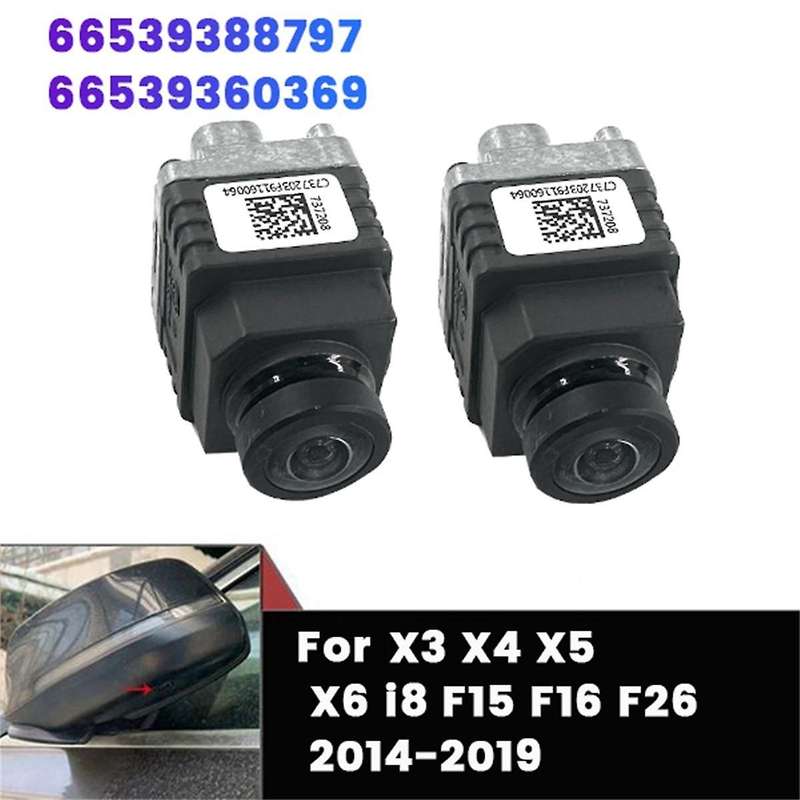 2Pcs New 360 Surround Camera Rear View Mirror Camera 66539388797 for X3 X4 X5 X6 I8 F15 F16 F26 14-2