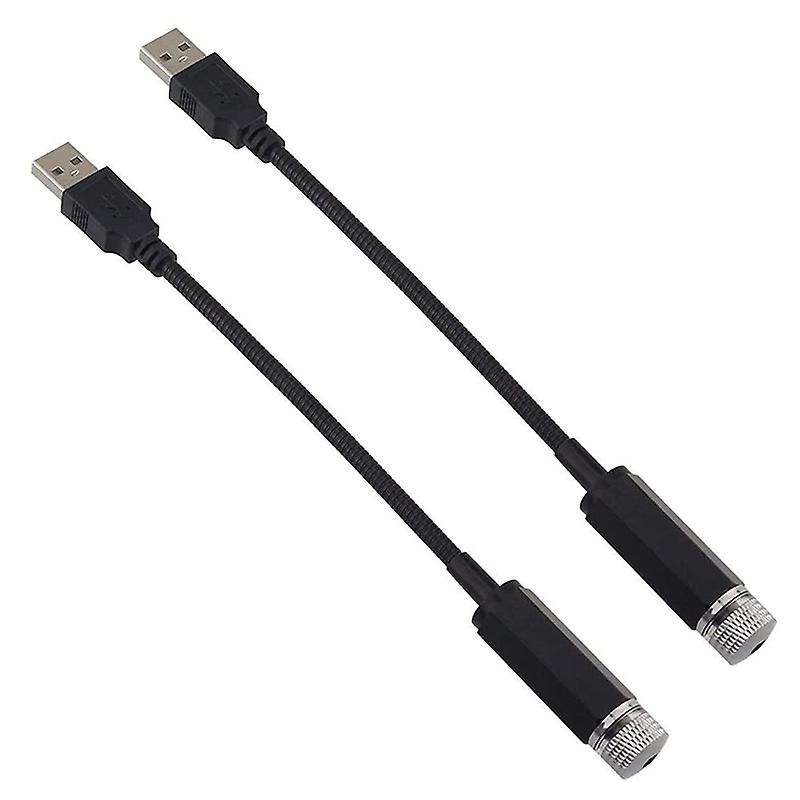 2pcs Night Light Projector Car Interior Lights Starry Lamp Led Usb Powered Romantic Roof Car Decor