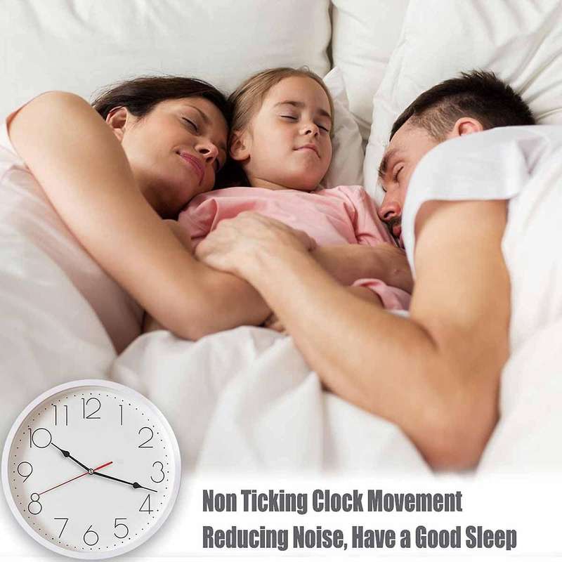 2Pcs Non-Ticking Quartz Clock Motor Kit Movement Mechanism with 5 Different Hand DIY Wall Clock Part