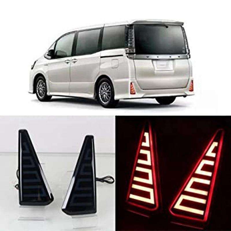 2PCS of Car LED Light Rear Bumper Brake Turn Signal Lights Night DRL for Noah Voxy 80 2016-2019 Blac