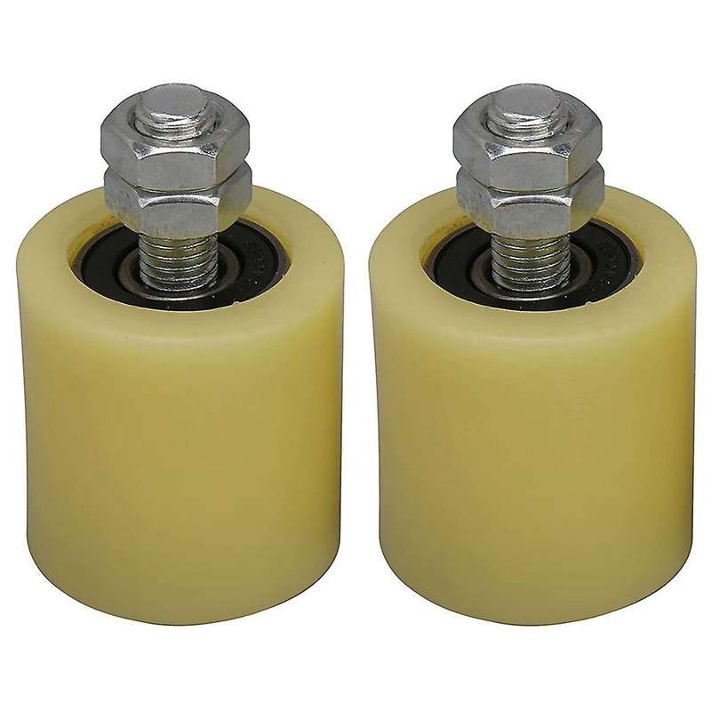 2PCS Nylon Steel Flat Roller Wheel 6201 M12 Screw Compatible Sliding Gate