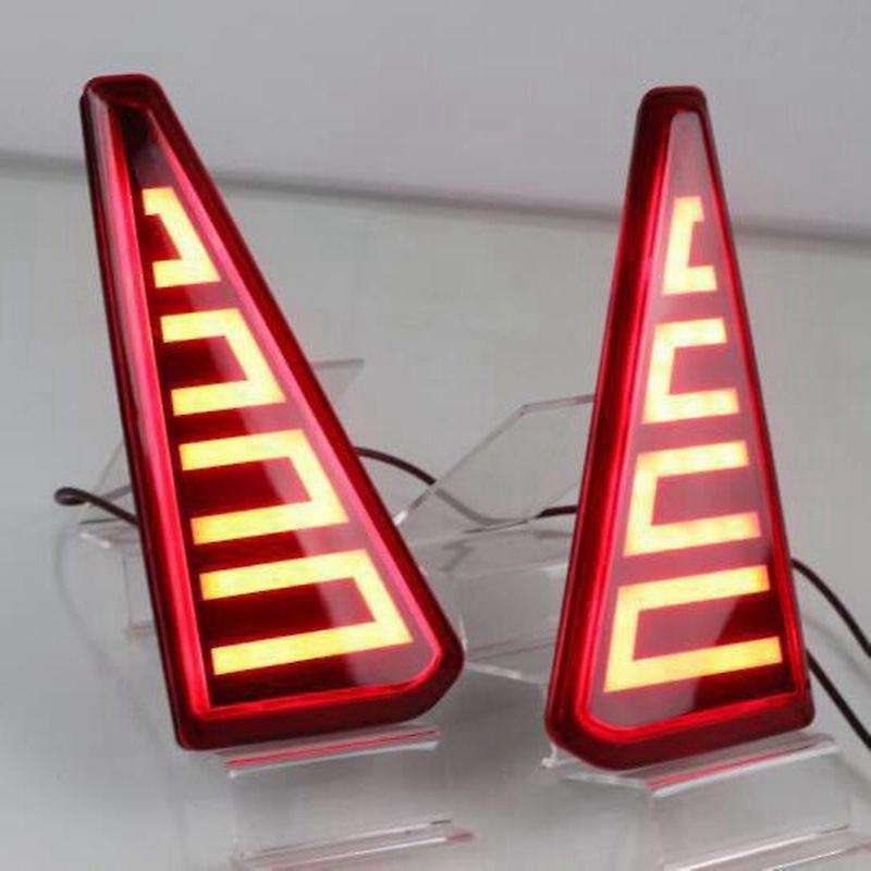 2PCS of Car LED Light Rear Bumper Brake Turn Signal Lights Night DRL for Noah Voxy 80 2016-2019 Red