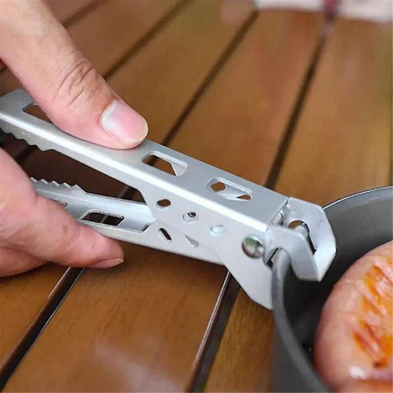 2pcs Outdoor Camping Anti-Scalding Pot and Bowl Gripper, for Hiking, Picnic, BBQ(White)