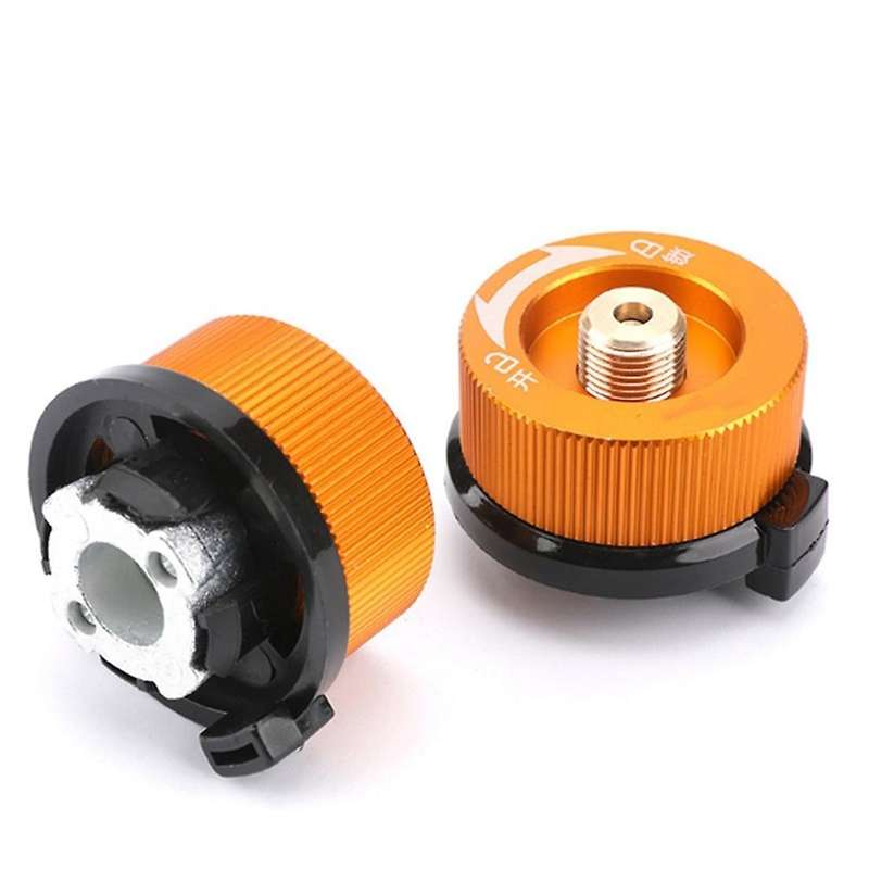 2Pcs Outdoor Camping Hiking Stove Burner Adaptor Split Type Furnace Converter Connector Gas Tank Cyl