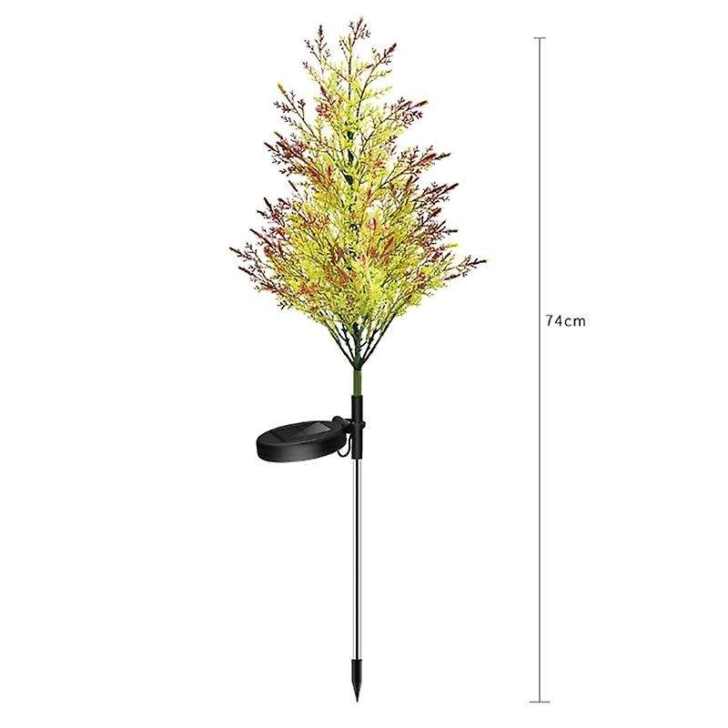 2Pcs Outdoor Lawn Light Cypress Christmas Tree 8LED Lantern to Insert Lights Outdoor Garden Lights
