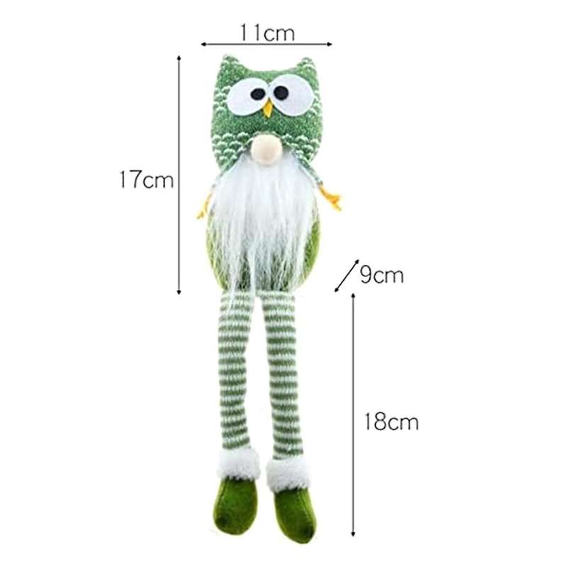 2pcs Owl Gnome Ornaments Knitted Owl Gnome Ornaments for Cartoon Swedish Tomte Owl Toys Huggable Sof