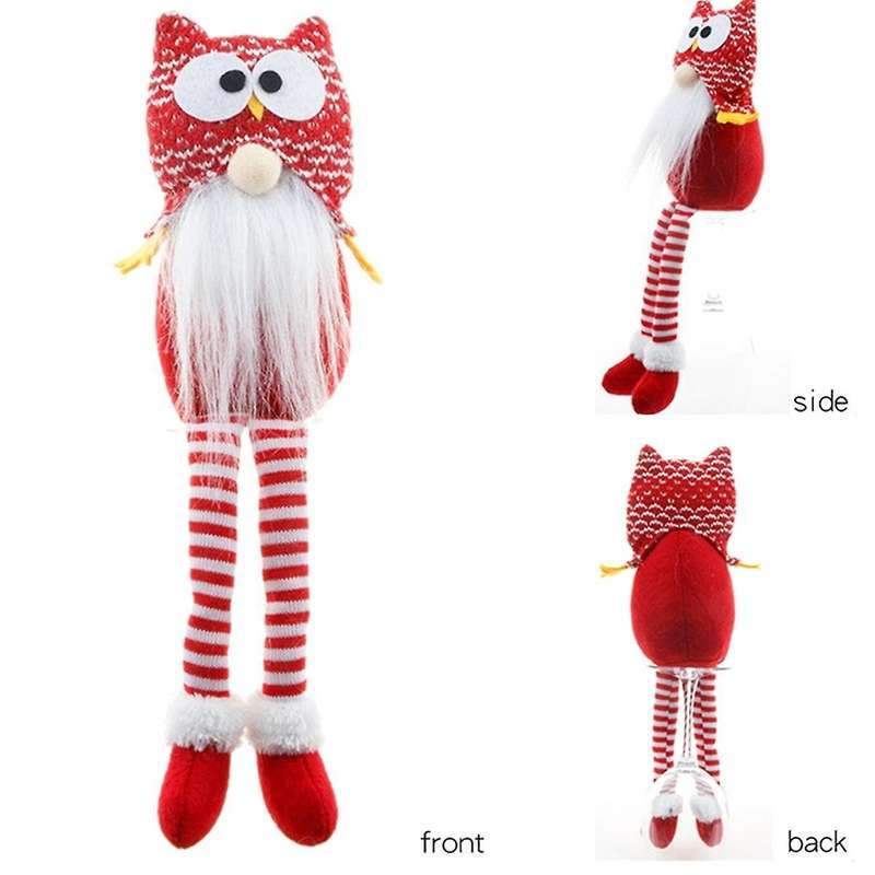 2pcs Owl Gnome Ornaments Knitted Owl Gnome Ornaments for Cartoon Swedish Tomte Owl Toys Huggable Sof