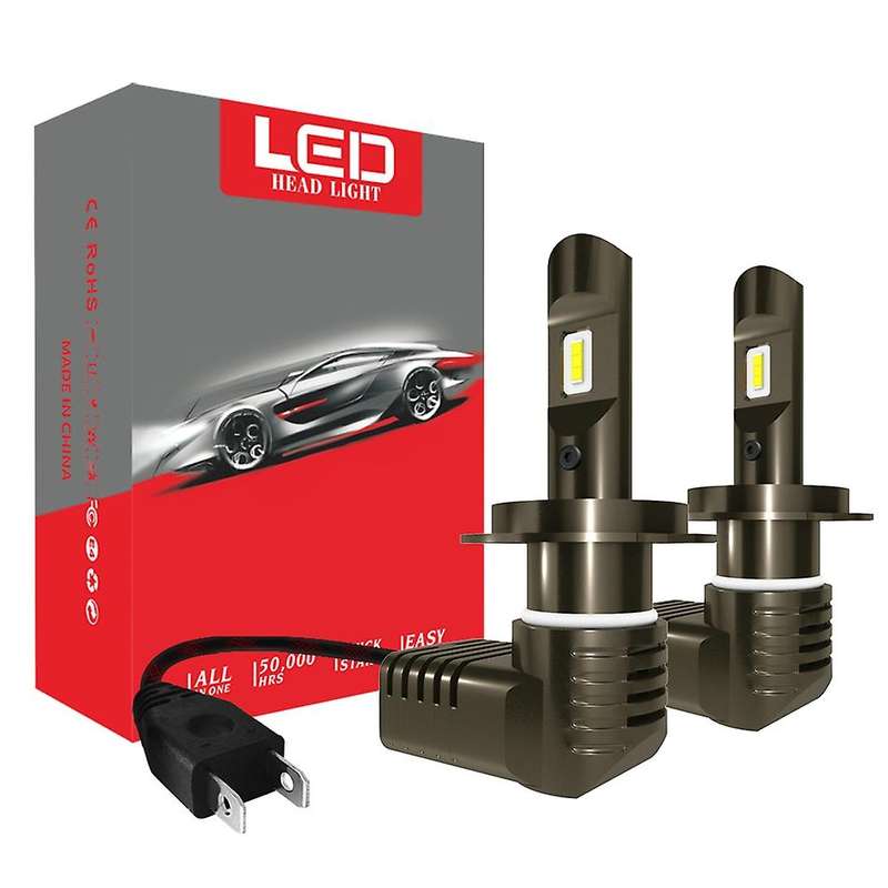 2Pcs P10 Car Led Headlight for Car H7 H4 with Csp Chips 6000K Lamp Car Head Bulbs(H7)
