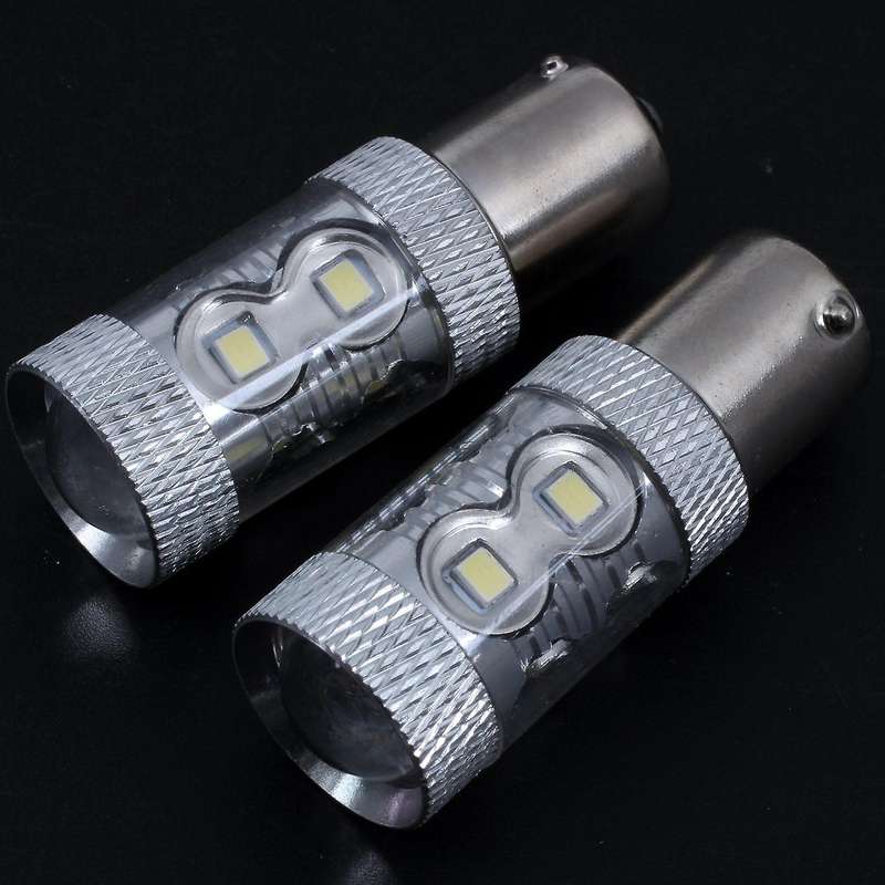 2Pcs P21W Ba15S 1156 50W Led Car Turn Signal Tail Light Backup Light Bulb Car Shape