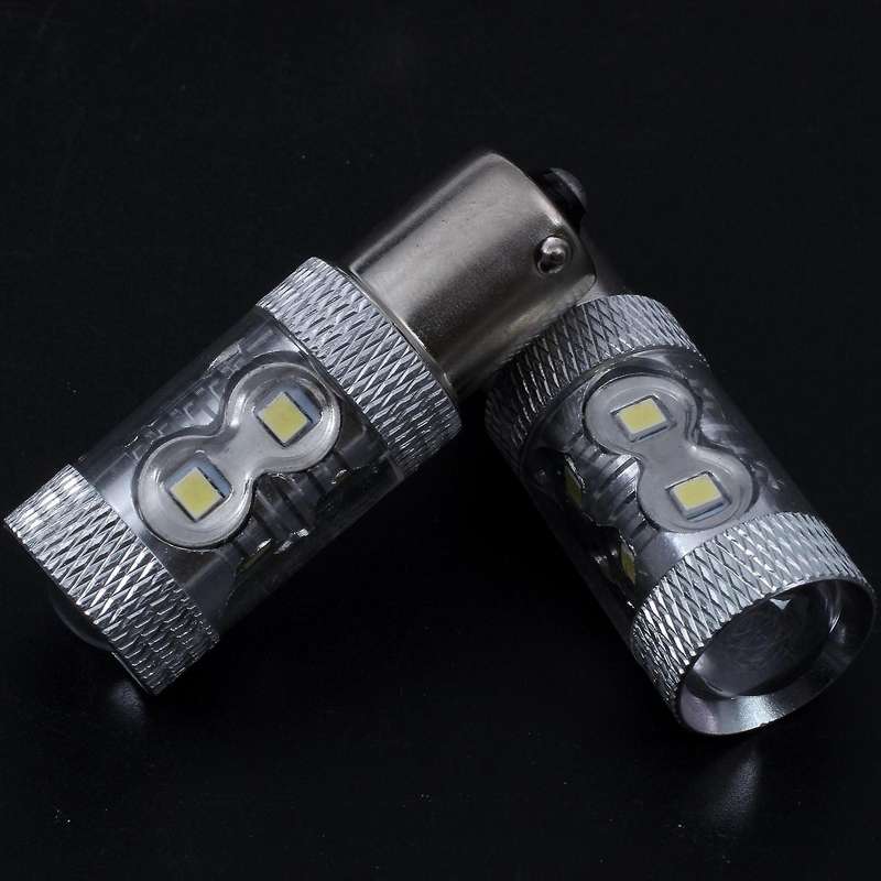 2Pcs P21W Ba15S 1156 50W Led Car Turn Signal Tail Light Backup Light Bulb Car Shape