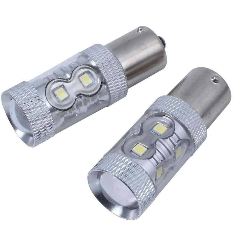 2Pcs P21W Ba15S 1156 50W Led Car Turn Signal Tail Light Backup Light Bulb Car Shape