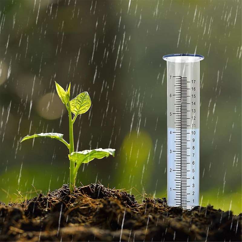 2pcs Plastic Rain Gauge Replacement Tube with 7 Inch Capacity Rain Water Gauge for Garden Yard Outdo