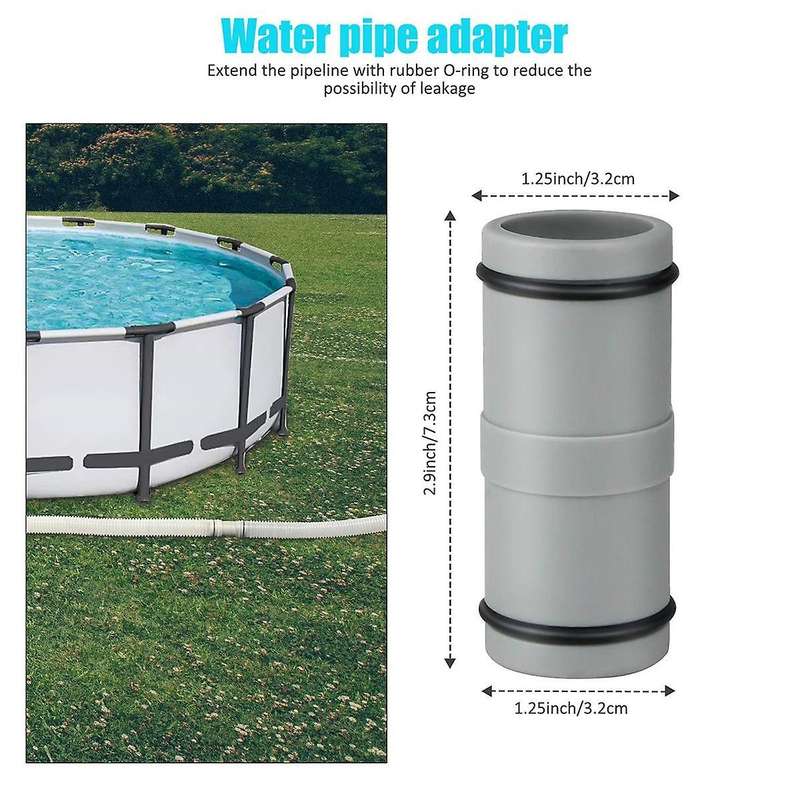 2pcs Pool Hose Connector Swimming Pool Filter Pump Pipe Straight Joint Pool Accessory 1.25 Inch Pip