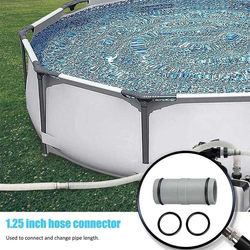 2pcs Pool Hose Connector Swimming Pool Filter Pump Pipe Straight Joint Pool Accessory 1.25 Inch Pip