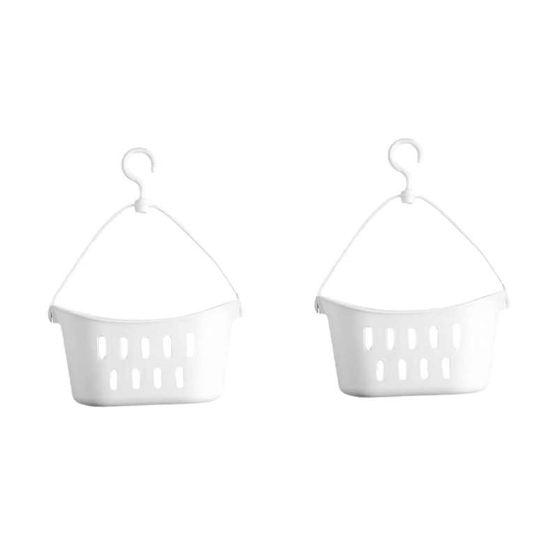 2pcs Plastic Storage Basket Shower Basket Bathroom Shower Basket Storage Basket Shower Basket Colle