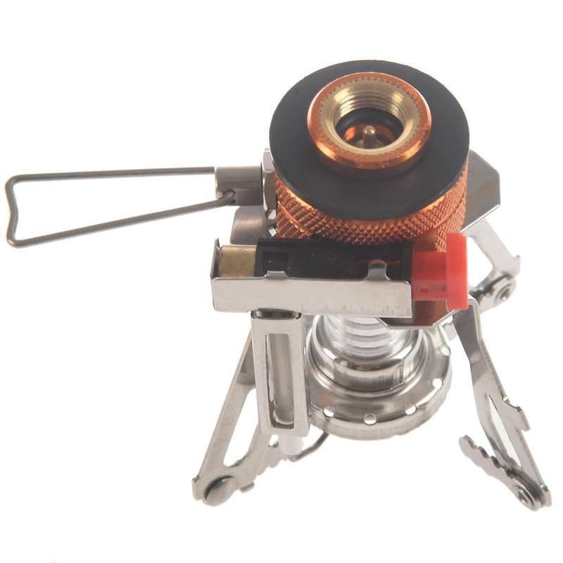 2PCS Portable Camping Stoves Backpacking Stove with Piezo Ignition Adjustable Valve Stainless Steel