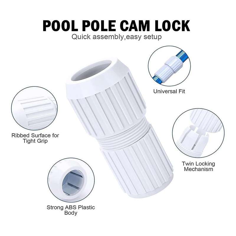 2Pcs Pool Telescoping Pole Cam Lock Replacement 2Pc, EZ Lock Cam for Telescopic Swimming Pool Poles
