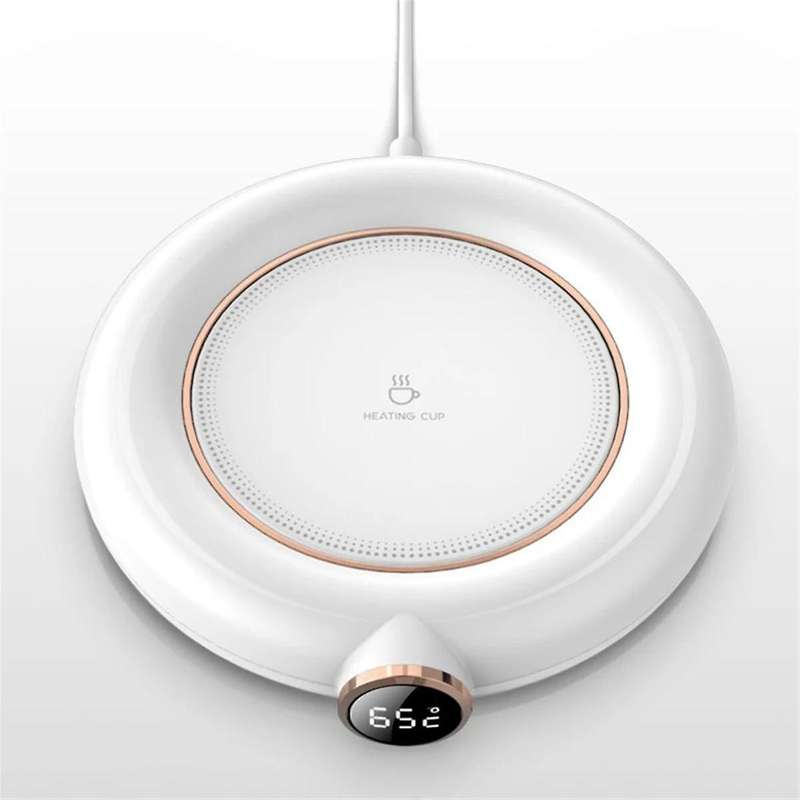 2pcs Porcelain Mugs Intelligent Heating Cup Mat Constant Temperature Coffee Cup Mat Usb Thermal Insu