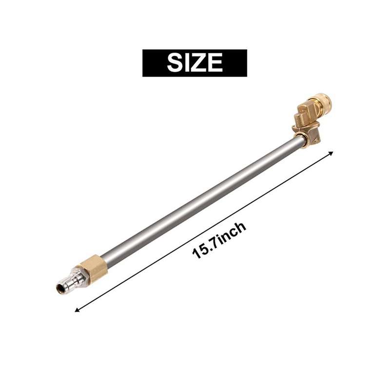 2pcs Pressure Washer Wand with Adjustable Angle Nozzle 5 Angles Quick Connect Pivot Adapter Coupler