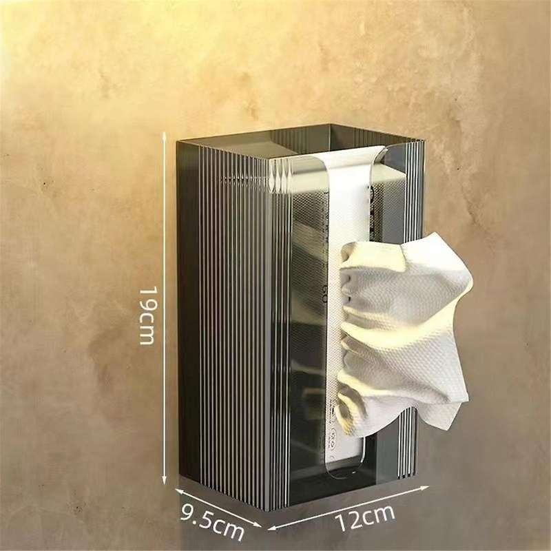 2pcs Punch-free Tissue Box Wall-mounted Paper Towel Napkin Storage Box Bathroom Toilet Kitchen Tissu