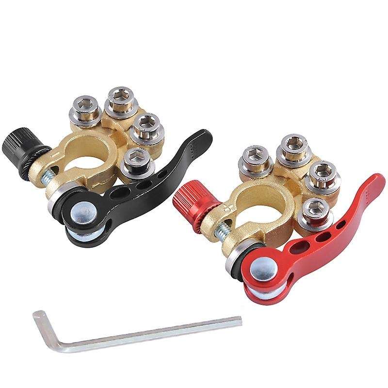 2PCS Quick Disconnect Car Battery Main Cable Post Terminal Shut-Off Connectors for 12V 6V 24V Boat C