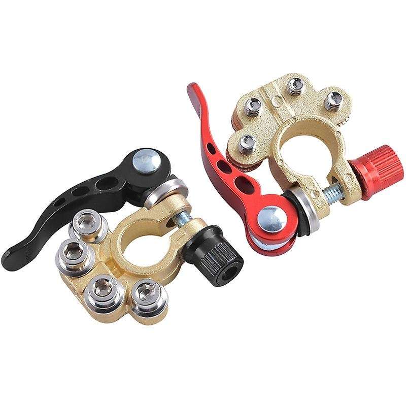 2PCS Quick Disconnect Car Battery Main Cable Post Terminal Shut-Off Connectors for 12V 6V 24V Boat C