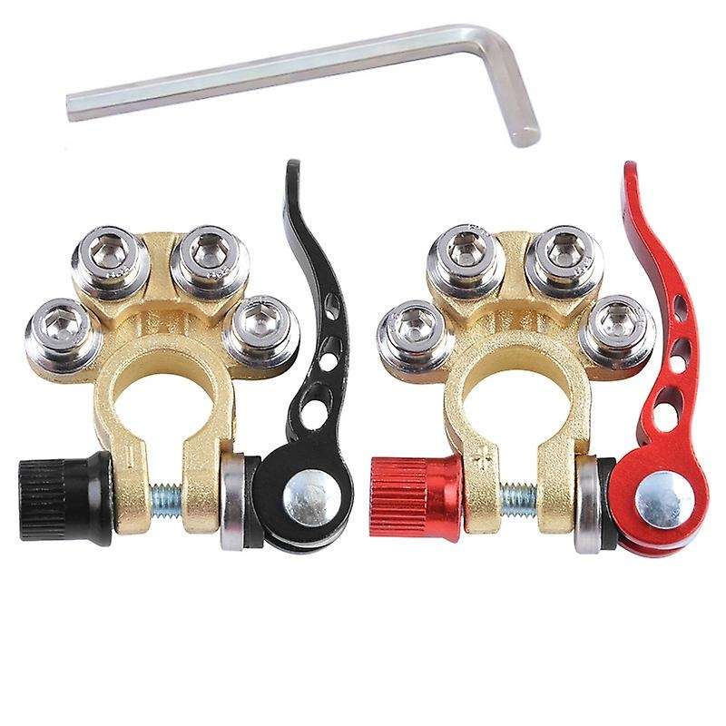 2PCS Quick Disconnect Car Battery Main Cable Post Terminal Shut-Off Connectors for 12V 6V 24V Boat C
