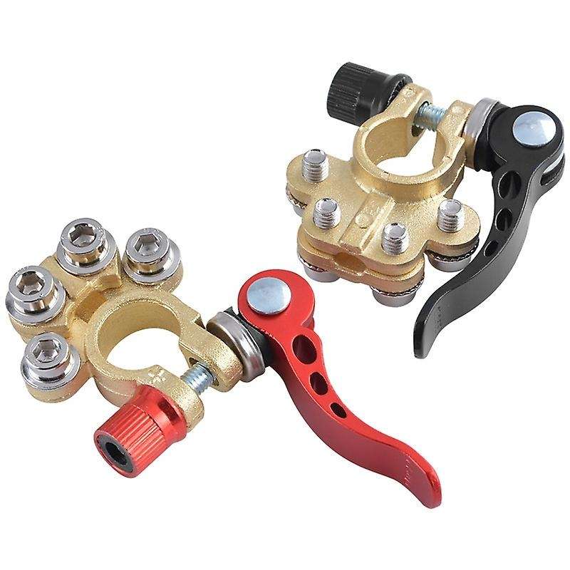 2PCS Quick Disconnect Car Battery Main Cable Post Terminal Shut-Off Connectors for 12V 6V 24V Boat C