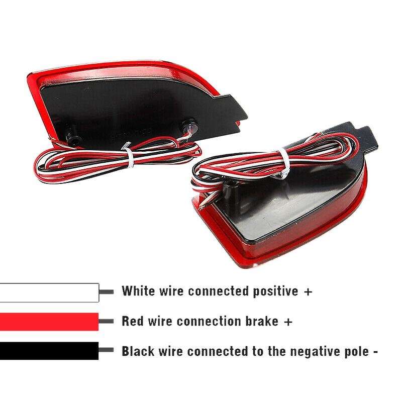 2Pcs Rear Bumper Reflector Brake Light for 3 Axela Hatchback