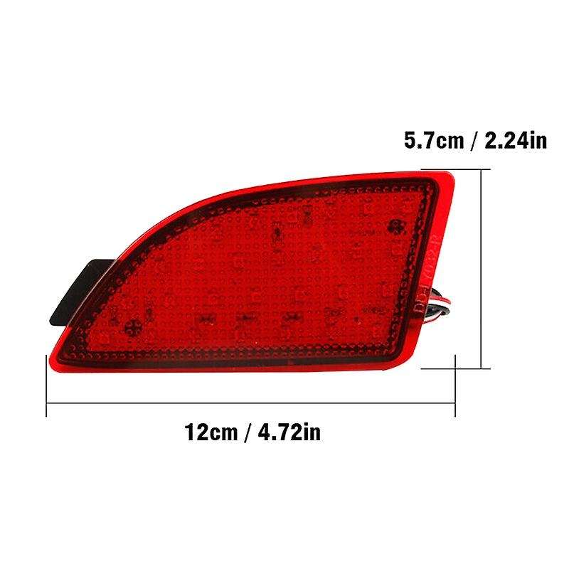 2Pcs Rear Bumper Reflector Brake Light for 3 Axela Hatchback