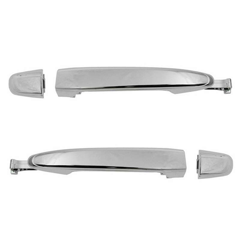 2pcs Rear Door Handle Exterior Door Handle Silver