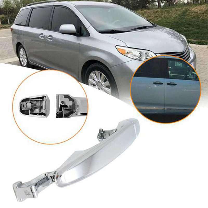 2pcs Rear Door Handle Exterior Door Handle Silver