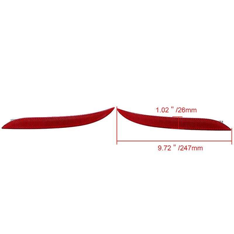2Pcs Rear Bumper Reflector Red Lens for 5 Series E60 E61 525I 528I 2008-2010 63147183913
