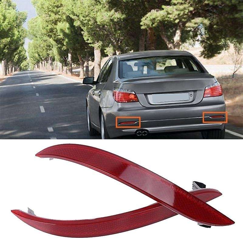2Pcs Rear Bumper Reflector Red Lens for 5 Series E60 E61 525I 528I 2008-2010 63147183913