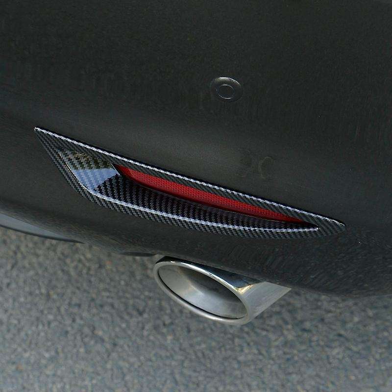 2Pcs Rear Fog Light Frame Cover Trim for 2018-2020 6 (ABS Carbon Fiber Color)