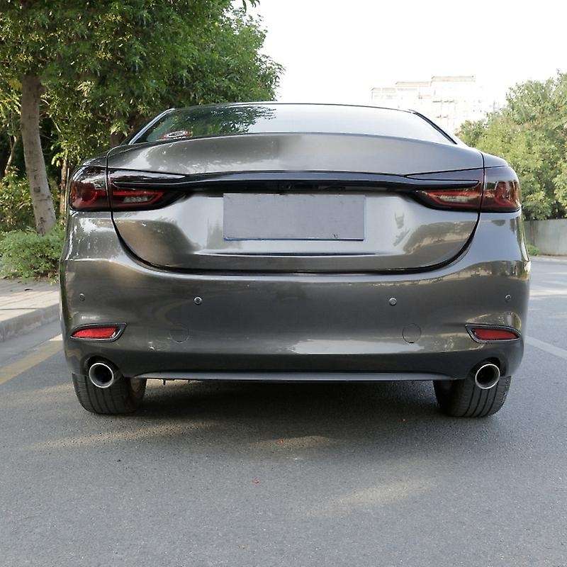2Pcs Rear Fog Light Frame Cover Trim for 2018-2020 6 (ABS Carbon Fiber Color)