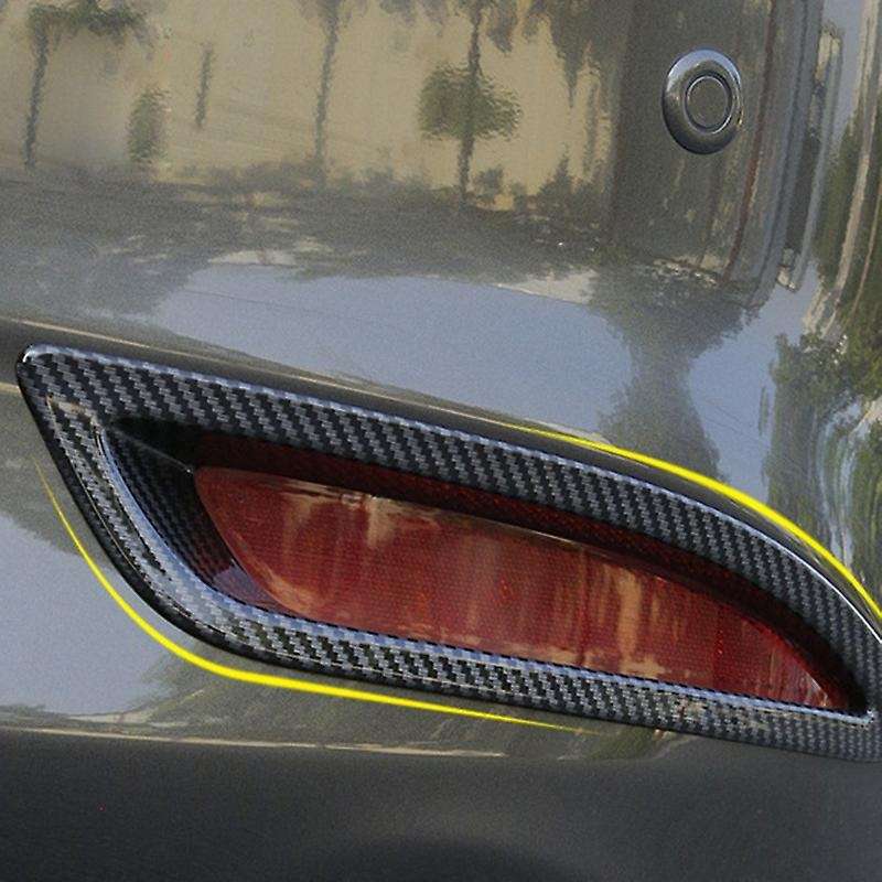 2Pcs Rear Fog Light Frame Cover Trim for 2018-2020 6 (ABS Carbon Fiber Color)