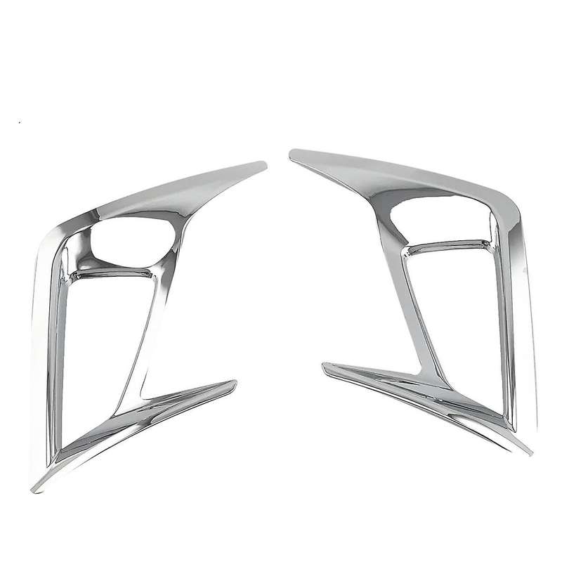 2pcs Rear Fog Light Lamp Frame Cover Trim for Focus Mk4 Hatchback 2019-2020 Chrome