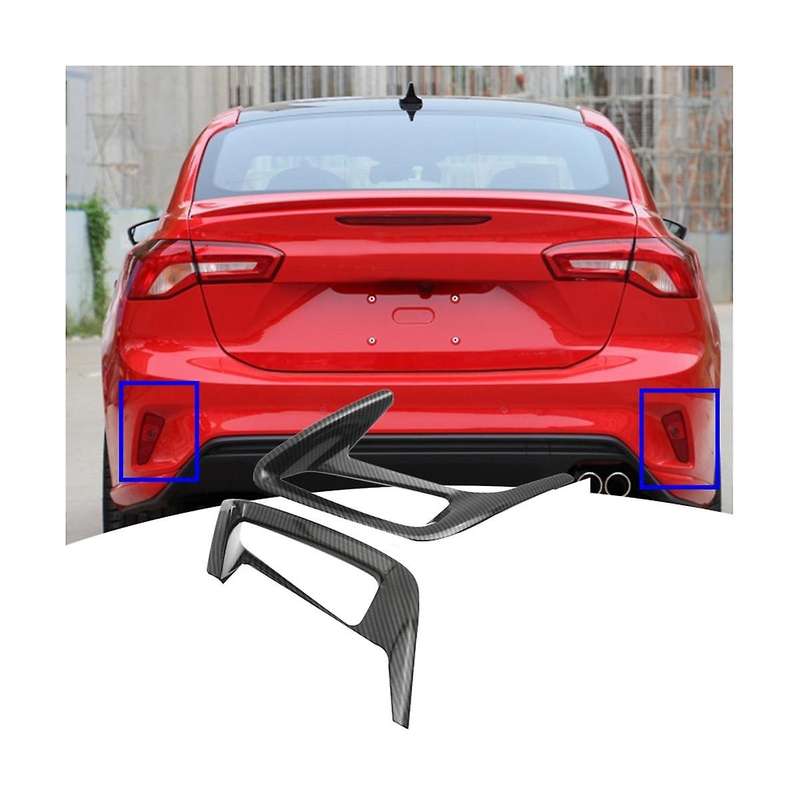 2pcs Rear Fog Light Lamp Frame Cover Trim for Focus Mk4 Sedan 2019-2020
