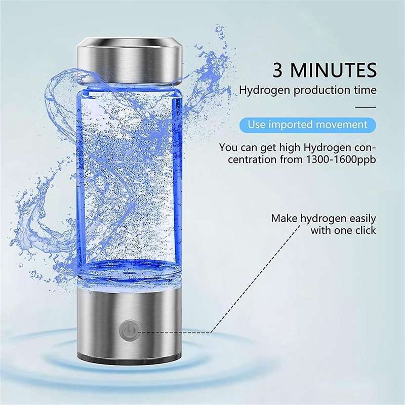 2pcs Rechargeable Hydrogen Water Bottle Portable Hydrogen Water Machine Generator for Home, Office,