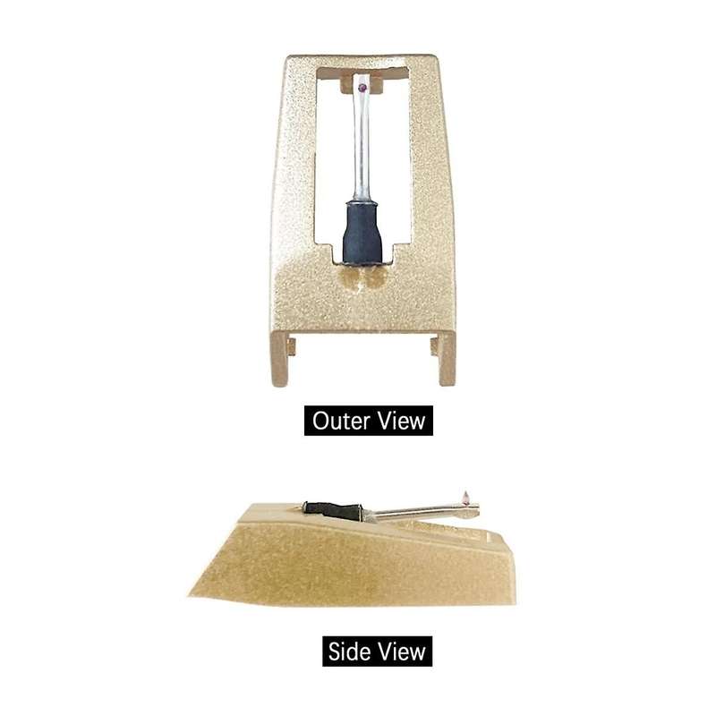 2Pcs Record Player Needles Replacement with Stylus Cleaning Brush Kit,Record Player Needle Stylus fo